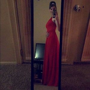 Red bridesmaid gown